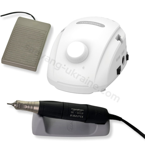 Фрезер для маникюра Marathon-3 Champion белый с ручкой H37LSP 35000 об./мин. 45вт